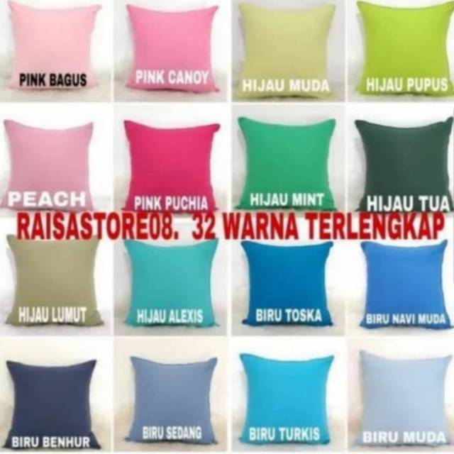 sarung bantal sofa/kursi 70x70 polos premium