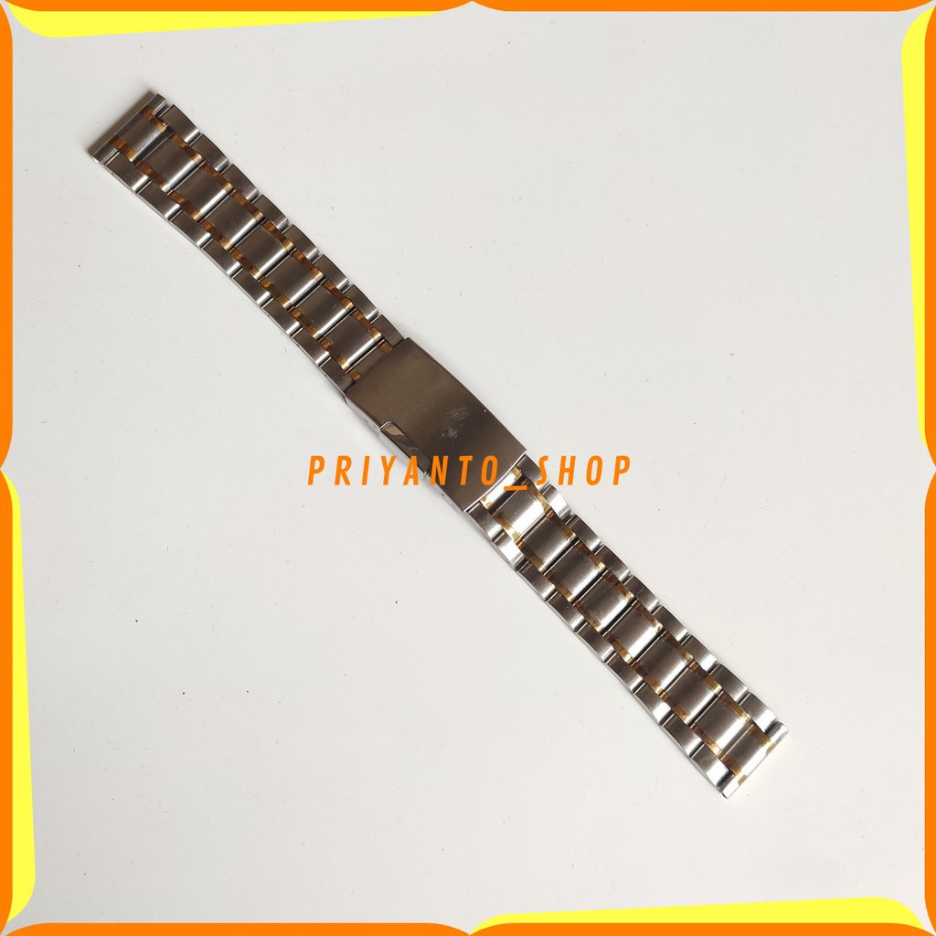 TALI STRAP RANTAI JAM TANGAN STAINLES STEEL SOLID 18MM KOMBINASI BAGUS
