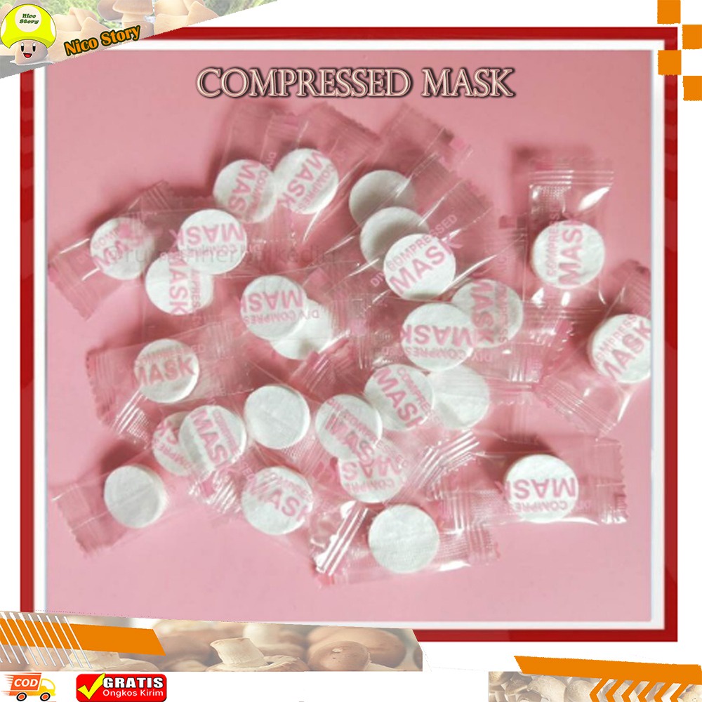 (NCS) [COD] COMPRESSED FACIAL MASK Masker Kertas Paper Sheet Tablet Mask Pack