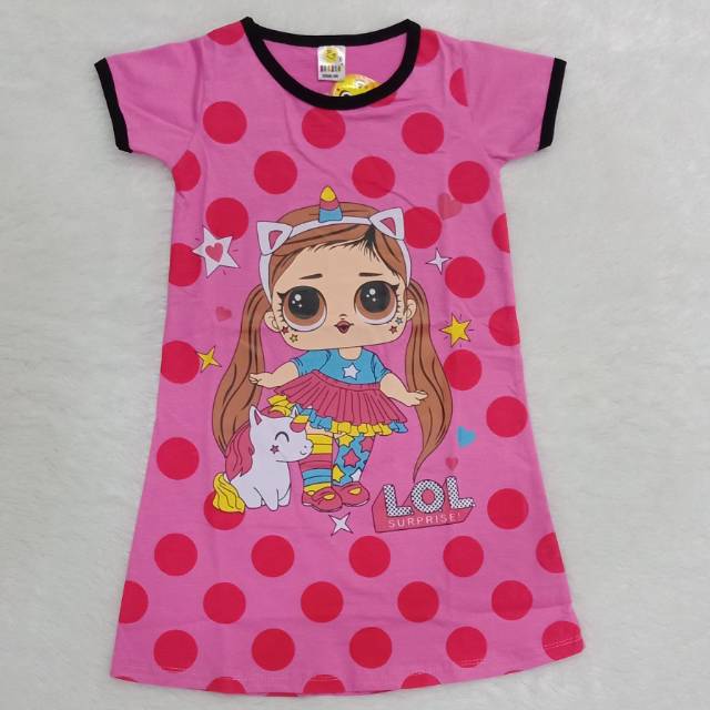  D004 Daster  LOL  cute baju  tidur anak perempuan Shopee 