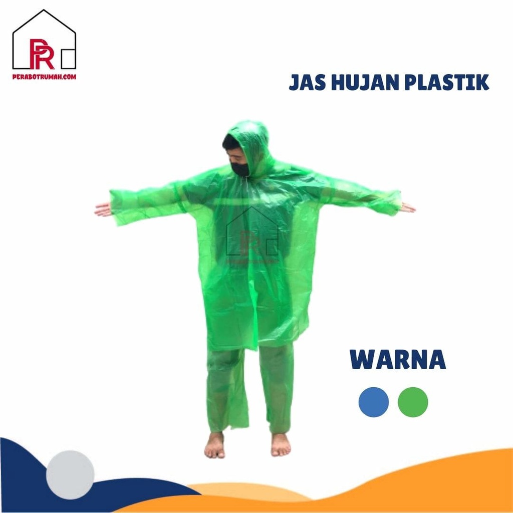 SETELAN JAS HUJAN PLASTIK / JAS HUJAN / JAS HUJAN BAJU &amp; CELANA