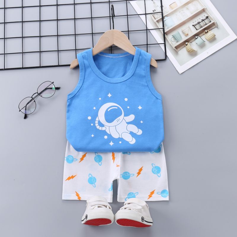 (3-32m) Setelan Baju Bayi/Setelan Baju Anak/ Setelan Baju Tanpa Lengan/ Setelan Baju Bayi Import