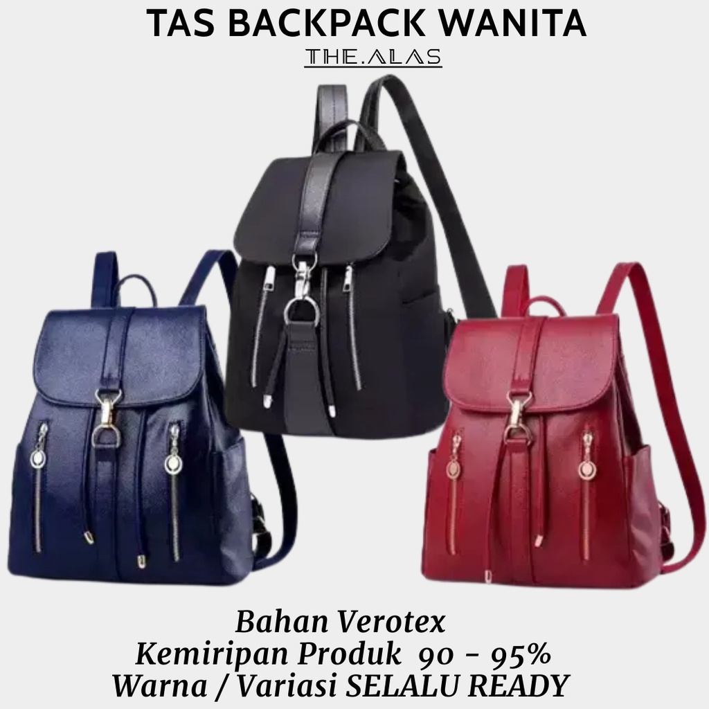 Tas Ransel Sandang Backpack Wanita / Tas Punggung Cewek Kerja Kantoran Kuliah
