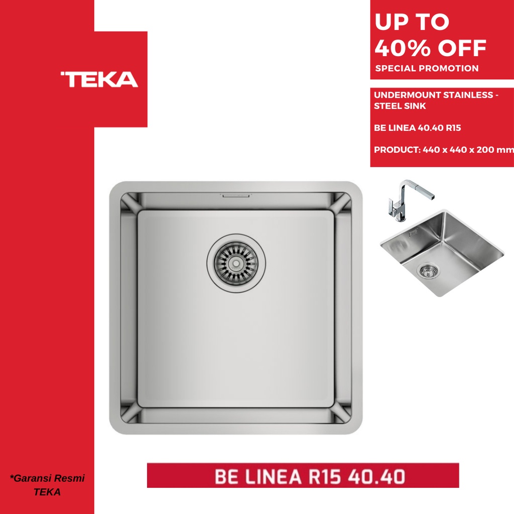 Jual Kitchen Sink Teka BE LINEA R15 40 40 Stainless Steel Bak Cuci   E4091030827a9f2bedacefb250966367