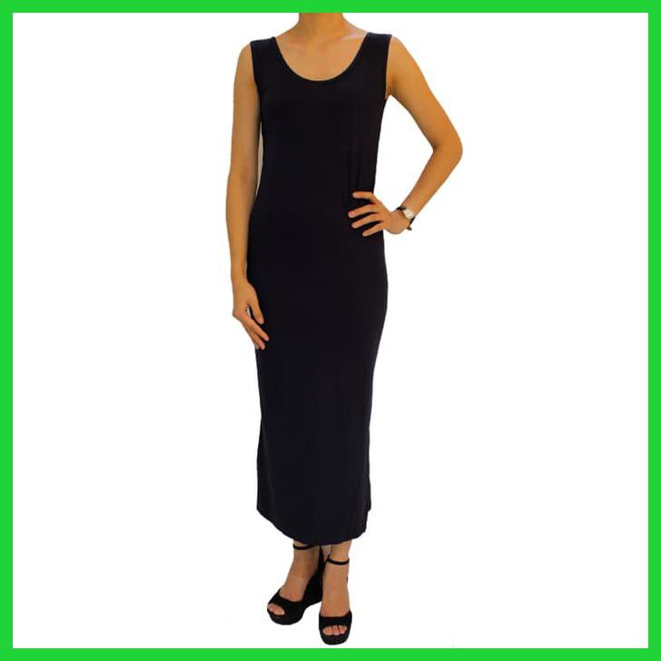 TANKTOP / DALEMAN GAMIS TANPA LENGAN - HITAM