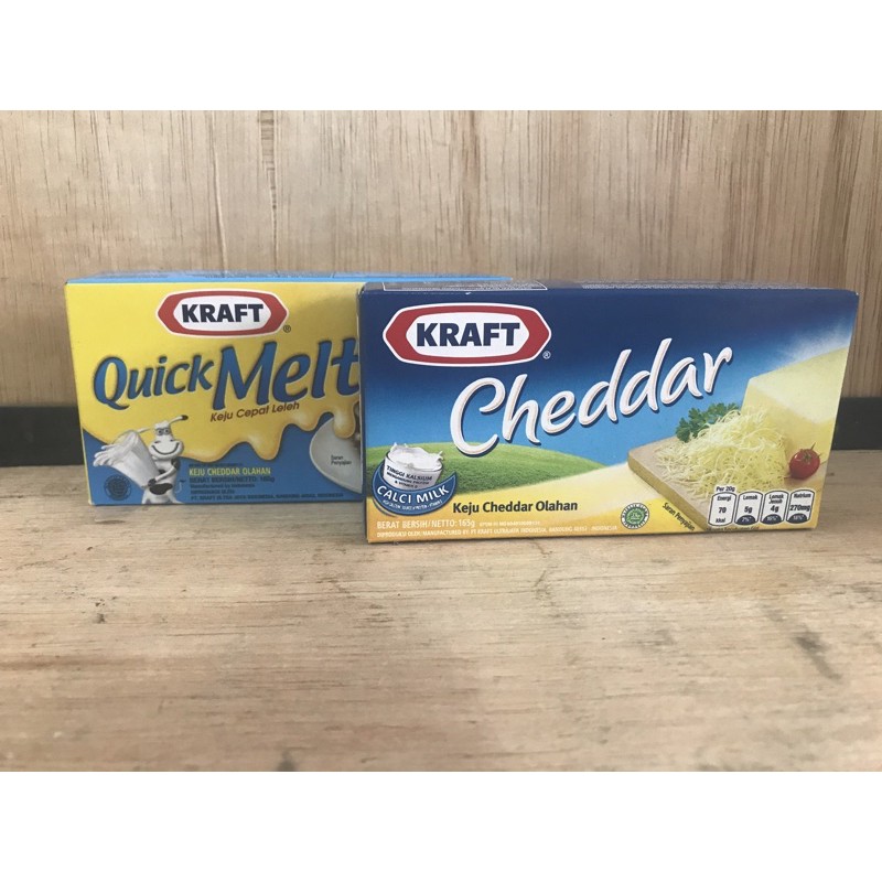 

Keju Kraft Cheddar dan Quick Melt 165gr