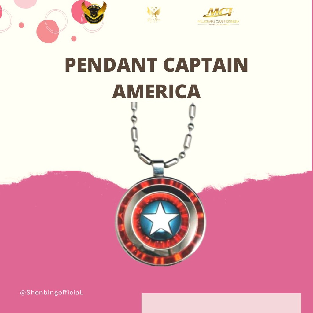 Kalung Kesehatan Marvel Capten America Asli MCI - Kalung Mci - Kalung Marvel MCI - Kalung MCI Asli