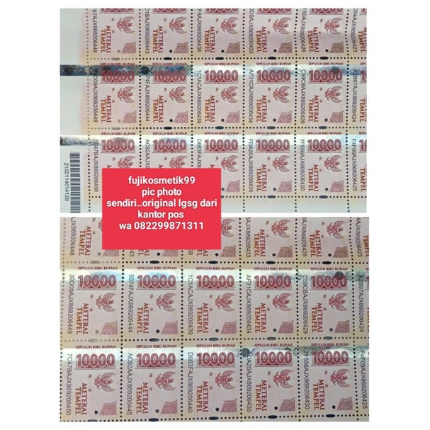 

MATRAI 10.000 Asli dari kantor POS TABALONG