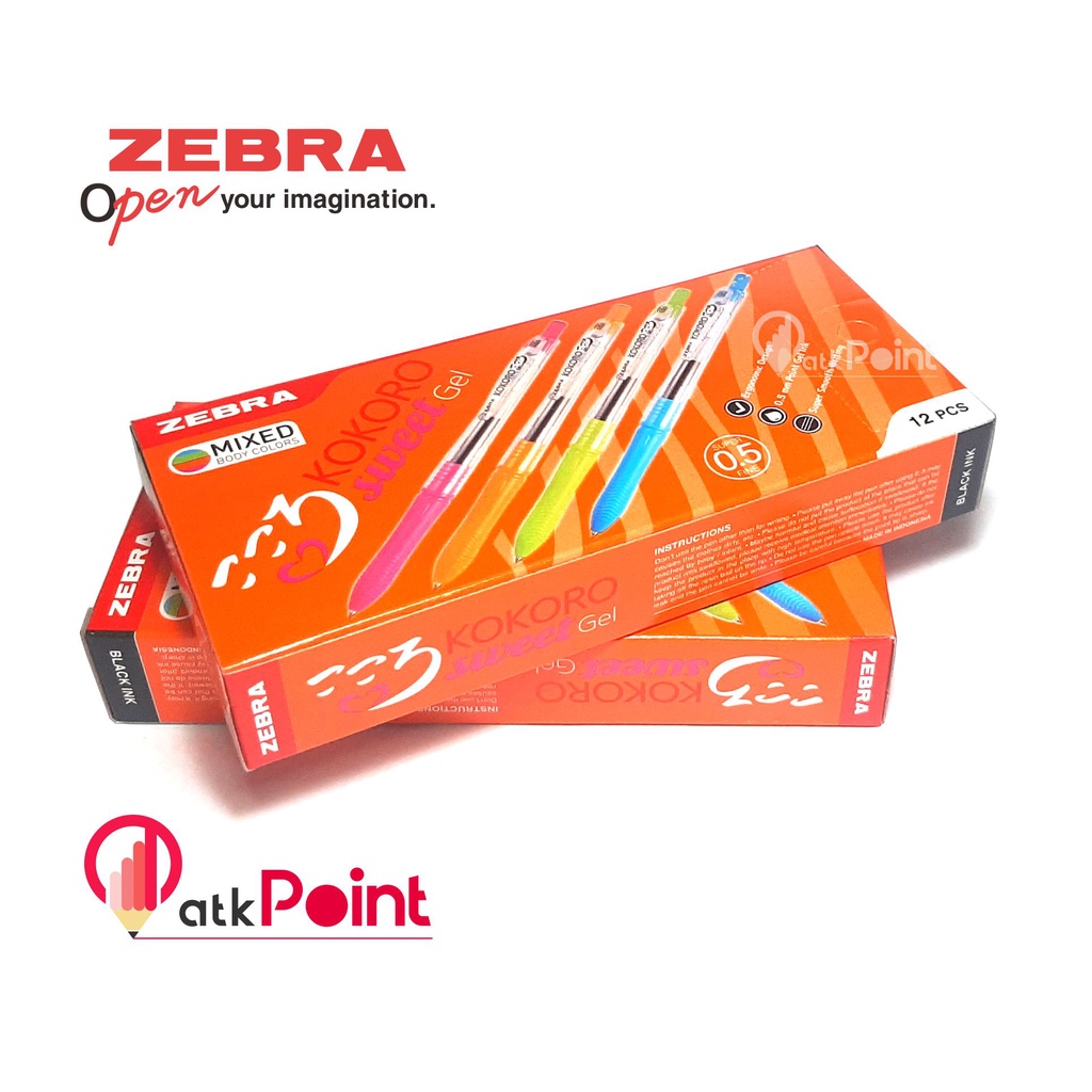 

PULPEN ZEBRA KOKORO MIXED COLORS 0.5 MM GEL