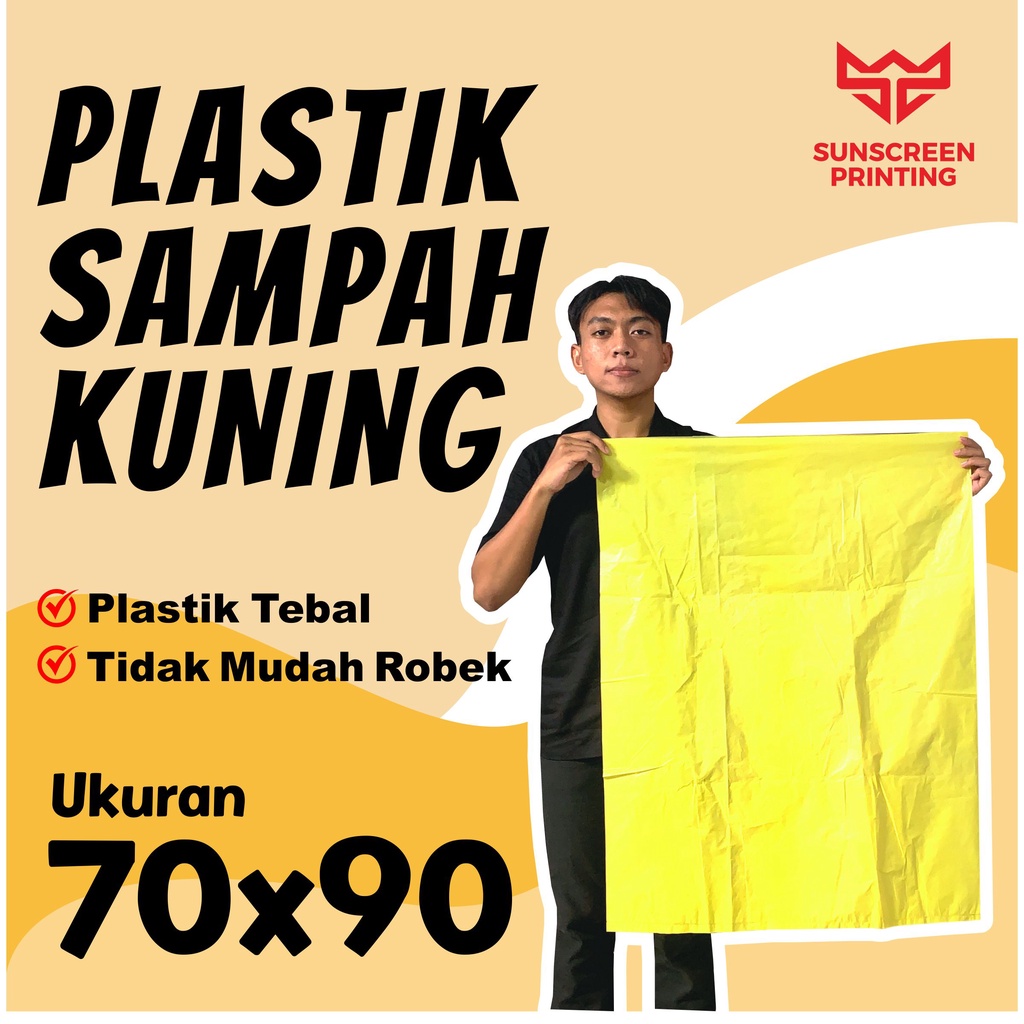 Plastik Sampah Kuning Medis Polos 50x70 60x80 60x100 80x100