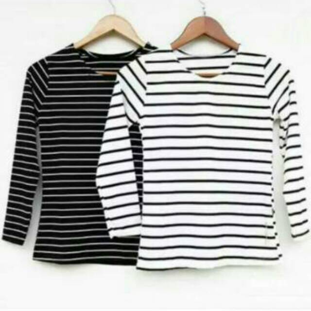 STRIPE TEE XL LENGAN PANJANG