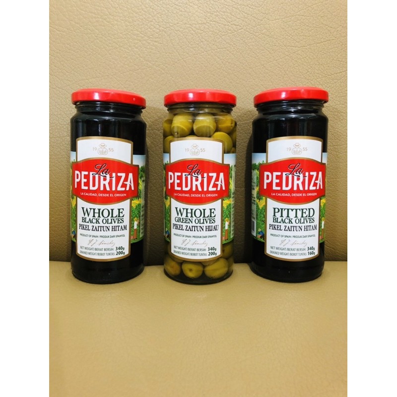 

buah zaitun spanyol 340gr black olives / green olives