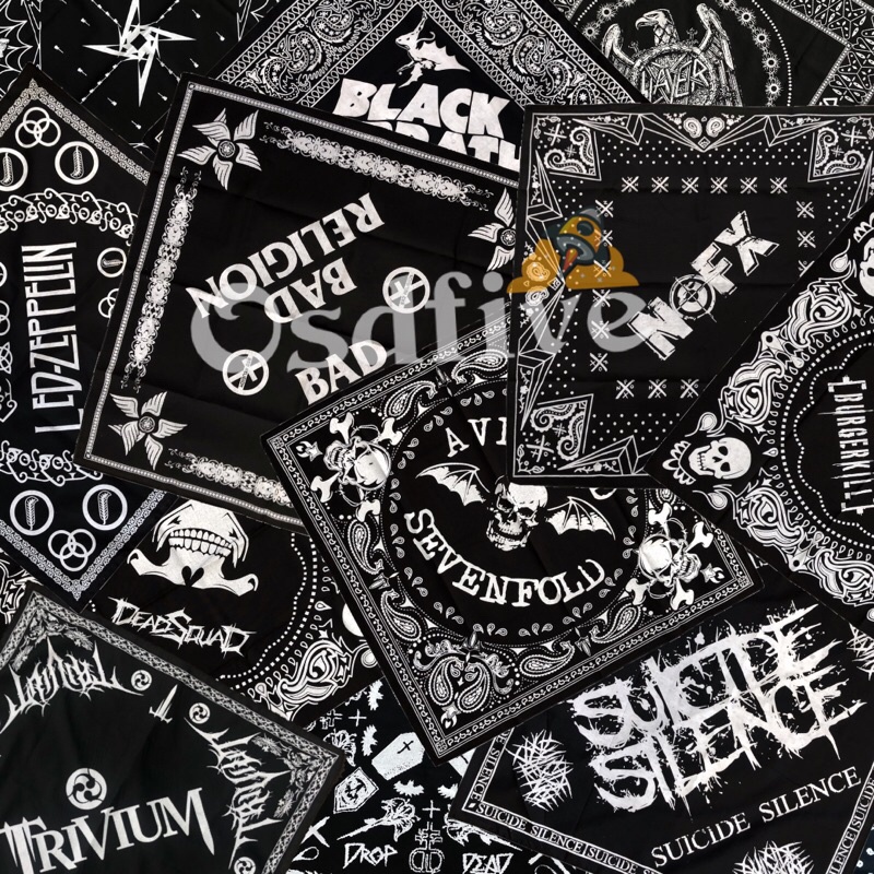 Masker bandana slayer motif band