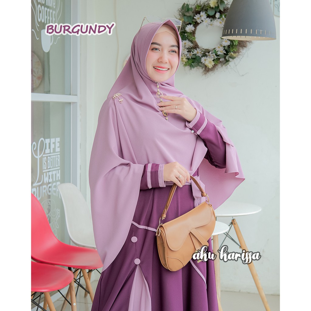 (MODEL TERBARU)RINAFIA SYARI ORI AKU KARISSA?GAMIS AKU KARISSA/GAMIS SYARI AKU KARISSA