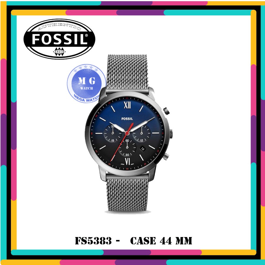 Jam Tangan Pria Fossil Original FS5383 Neutra Chronograph Smoke MURAH