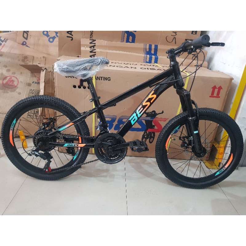 Sepeda Mtb 20 inch Besso ( Warna Hitam )