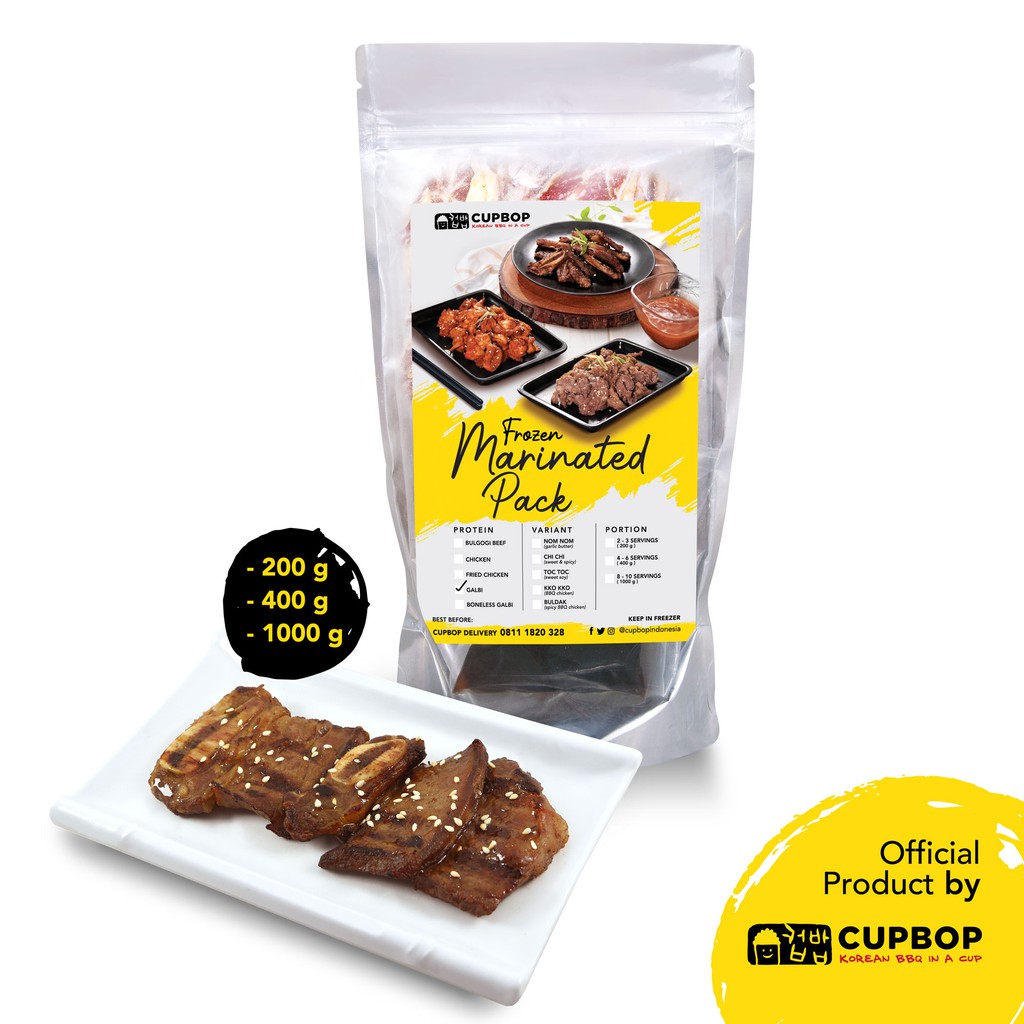 

Cupbop Frozen Marinated Galbi (Bone In)
