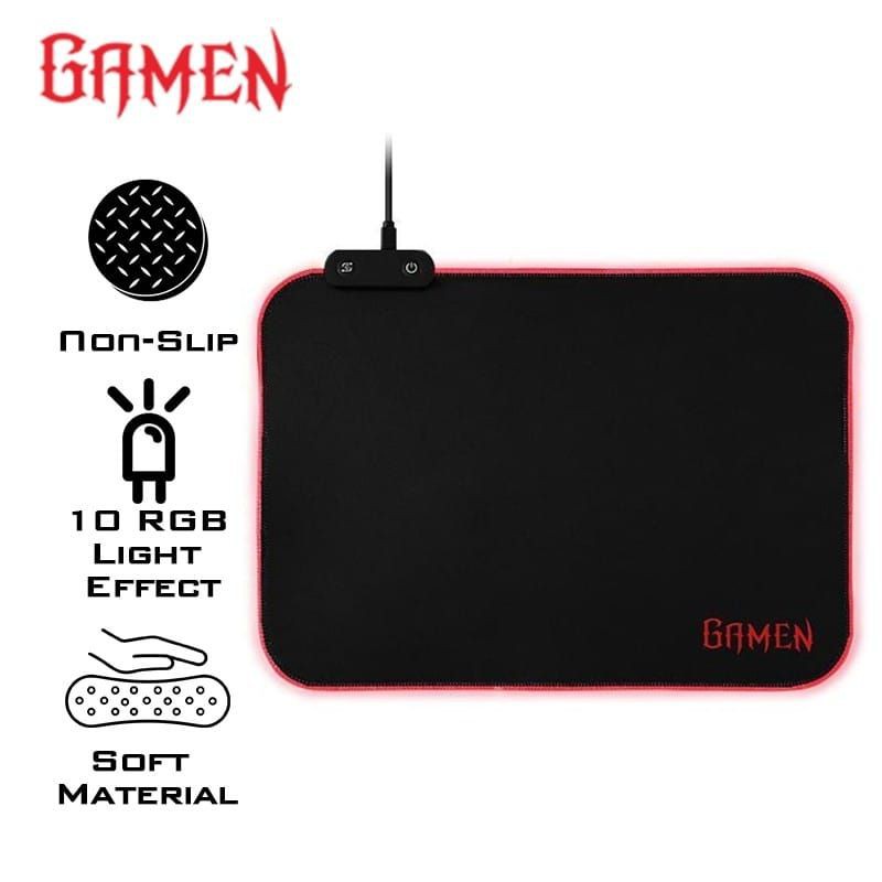 GAMEN GP-Halo Gaming Mousepad RGB Lighting