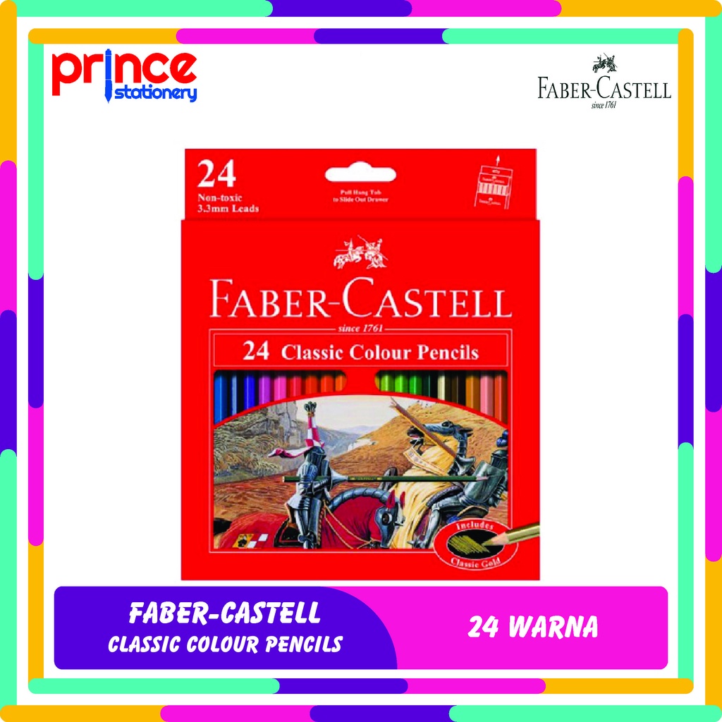 

FABER-CASTELL CLASSIC COLOUR PENCIL 24 WARNA PANJANG