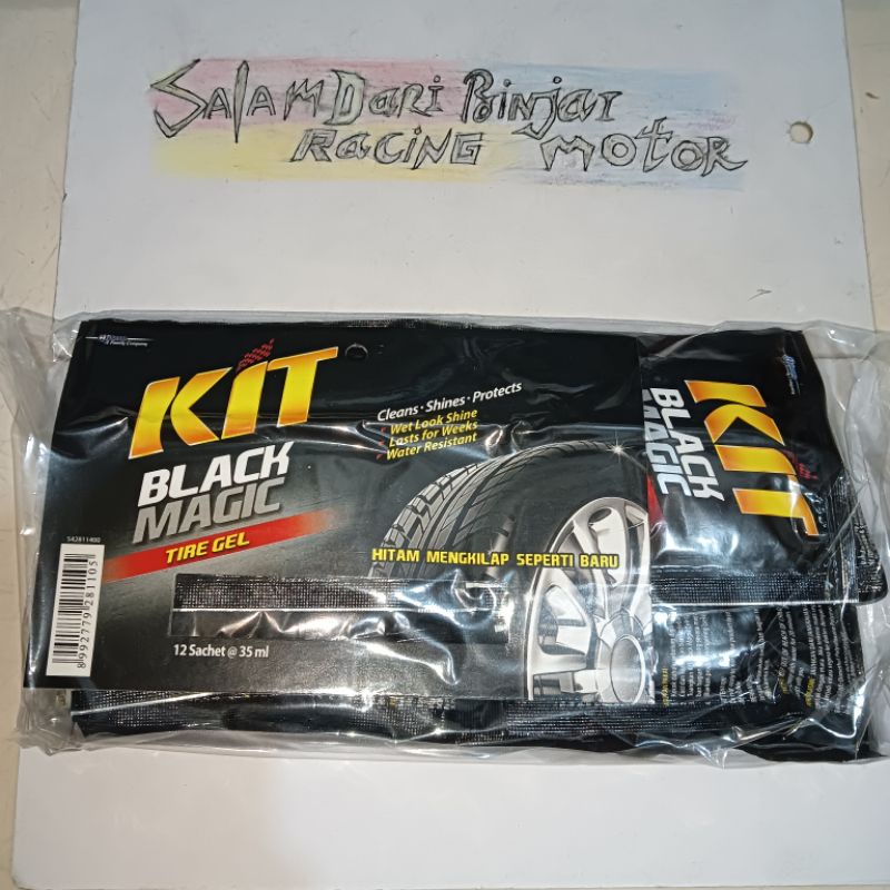 KIT BLACK MAGIC SACHET 35 ML,SEMIR BAN, PENGKILAP BAN PENGKILAT BAN POLES BAN MOTOR KIT MOTOR/ KIT B