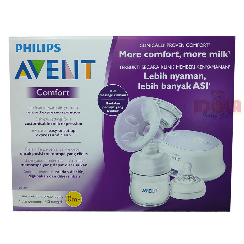 Philips Avent Comfort Single Electric Breast Pump Pompa ASI Ibu Bayi