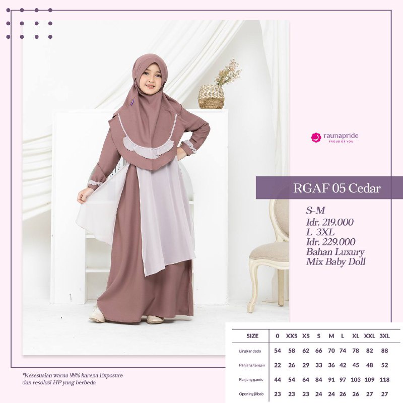 Rauna Sarimbit Keluarga / SR - 05 Cedar / Fashion  Muslim