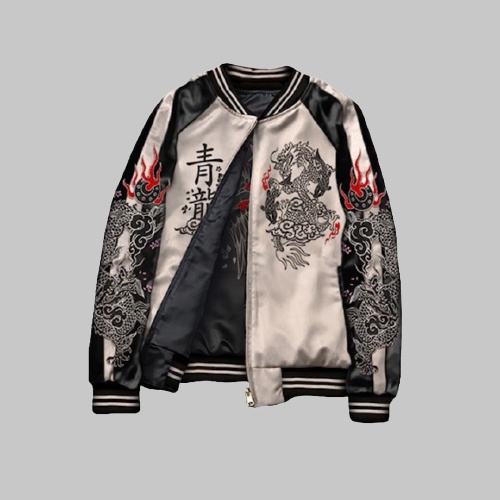 Jaket Sukajan Pria Shinigami Original 2in 1 Full Bordir Absolute Sukajan Jacket Japanese Style