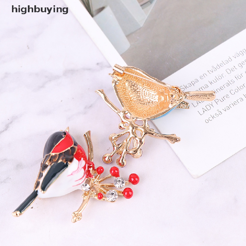 Hbid Bros Pin Enamel Casual Desain Hewan Burung Untuk Wanita / Pesta / Hadiah