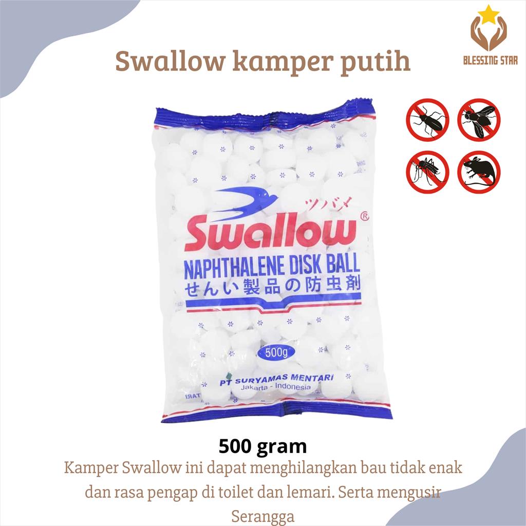 Kamper putih kapur barus Swallow Naphthalene 500 gram