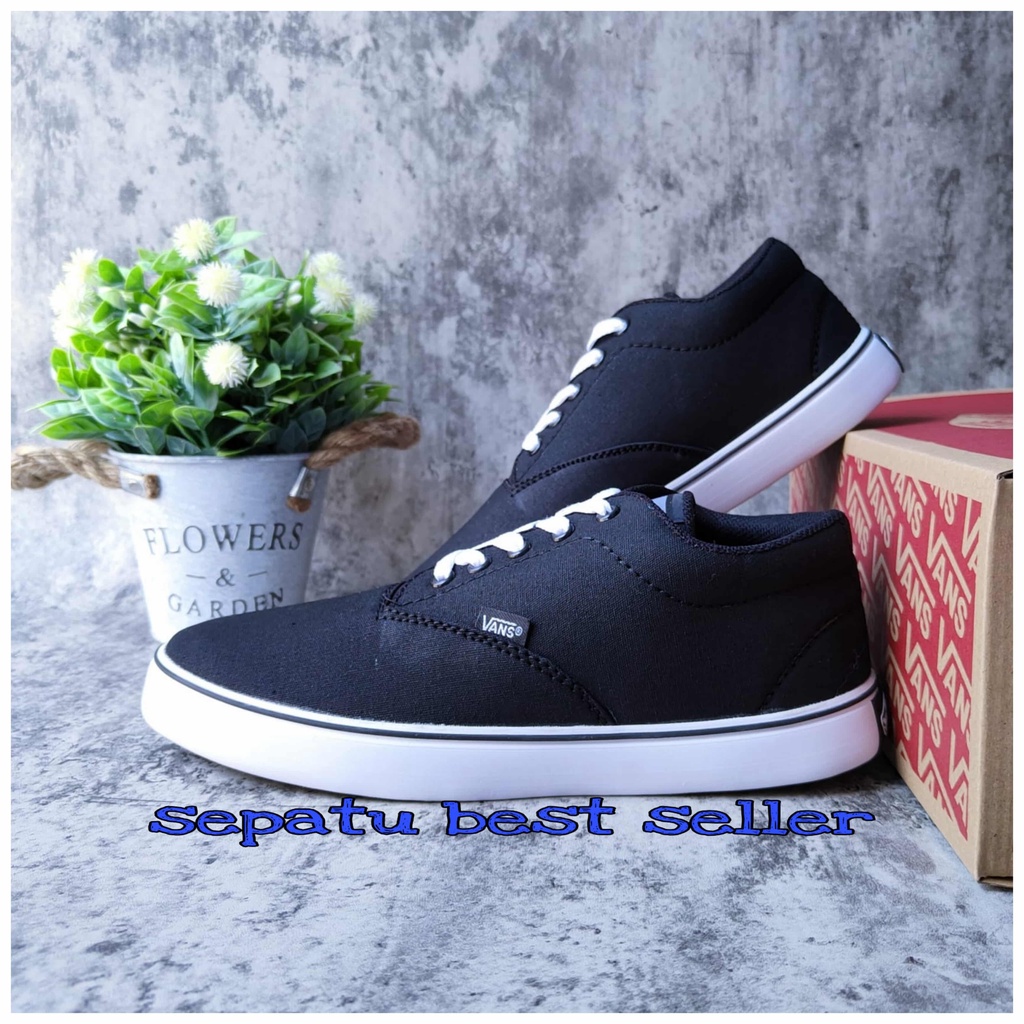 Sepatu Vans_Era Authentic warna hitam Sepatu sekolah kuliah gaya