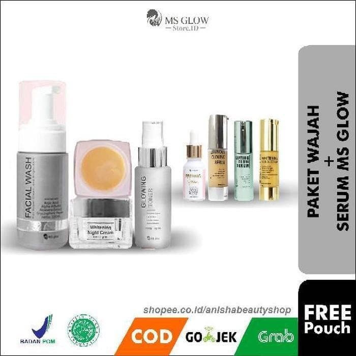 MS Glow Paket Glowing (Paket Wajah & Serum Ms Glow)