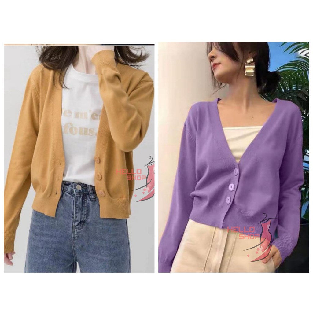 HELLOSHOP - CARDIGAN ANGEL CROP TOP IMPORT CARDI KOREA STYLE ATASAN WANITA PAKAIAN REMAJA ABG DEWASA