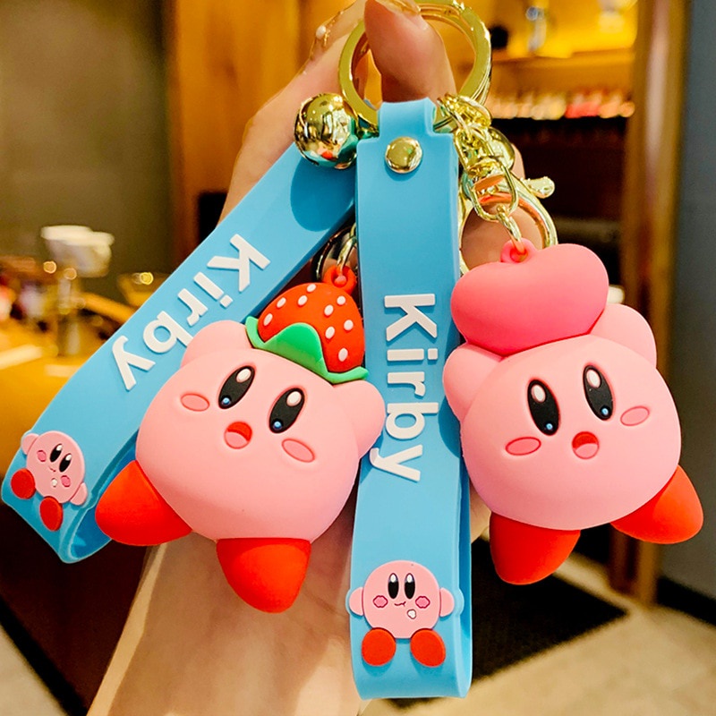 Gantungan Kunci Desain Kartun Anime Waddle Dee Doo Kirby Warna Pink Untuk Tas Wanita