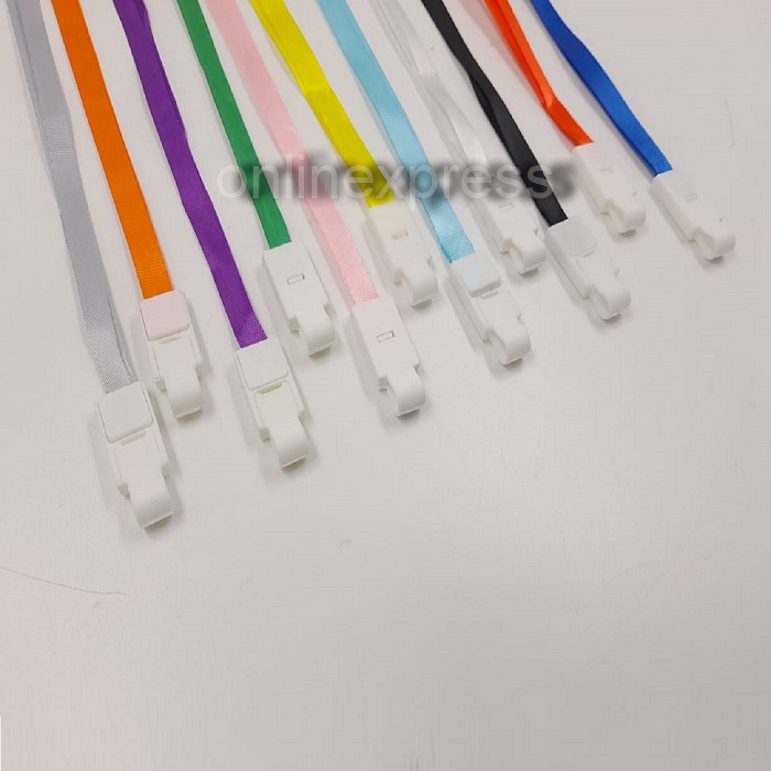 

Tali ID Card Klip Plastik / Tali Nylon ID Name Tag / Card Holder 2055