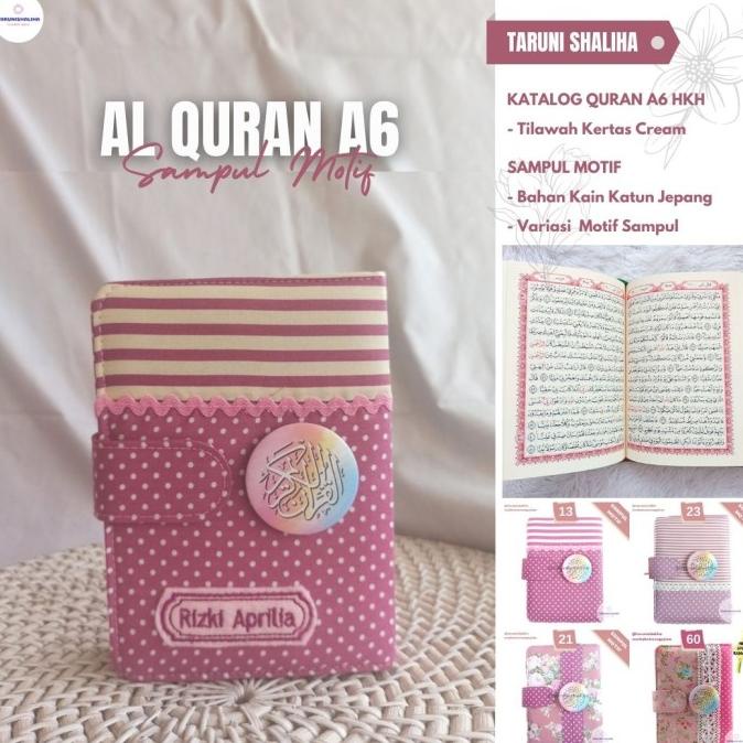 Jual Al Quran Tilawah A6 Saku Sampul Motif Kain Bordir Nama Katalog A6