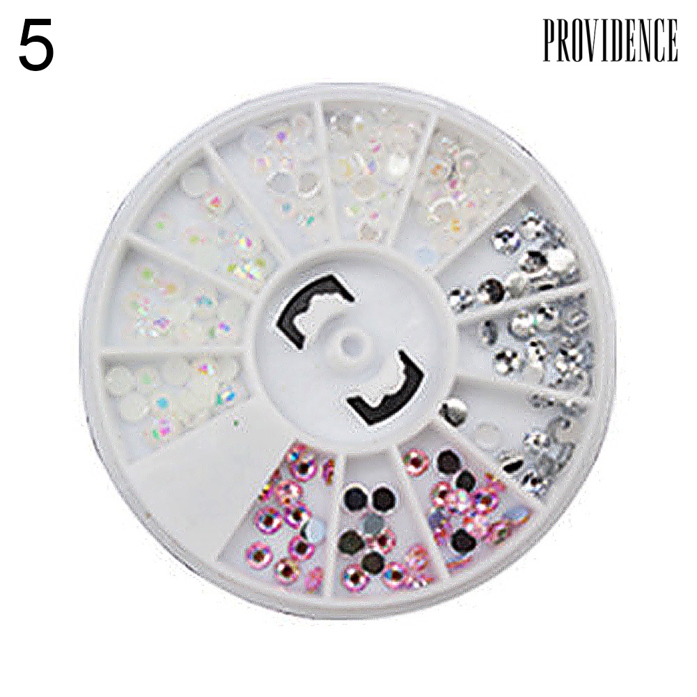 Providence 12 Grid 3D DIY Acrylic Glitter Nail Art Rhinestone Sequins Decor Manicure Tips