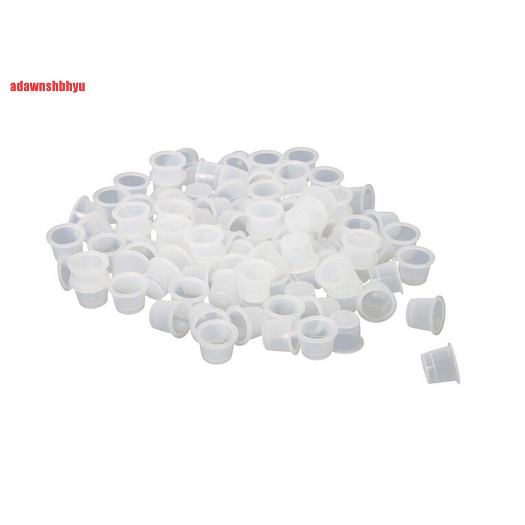 100pcs Cup Holder Bahan Plastik Ukuran Medium Untuk Tinta Tato