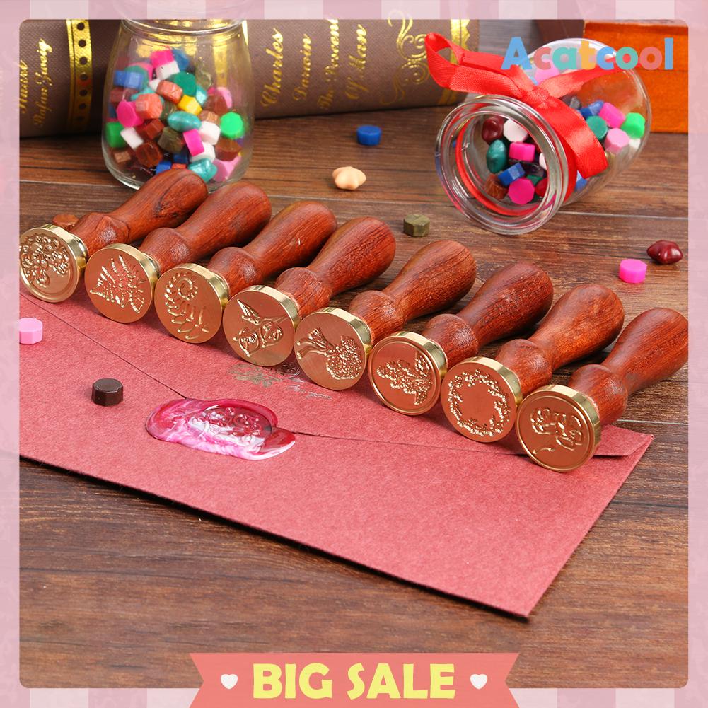 Stempel Segel Lilin Bahan Kayu Gaya Retro Antik Untuk Dekorasi Pernikahan