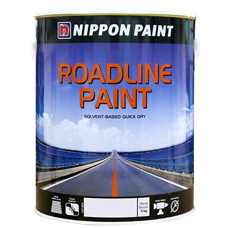 CAT JALAN NIPPON ROADLINE PAINT 5 KG (KUNING, PUTIH DAN HITAM)