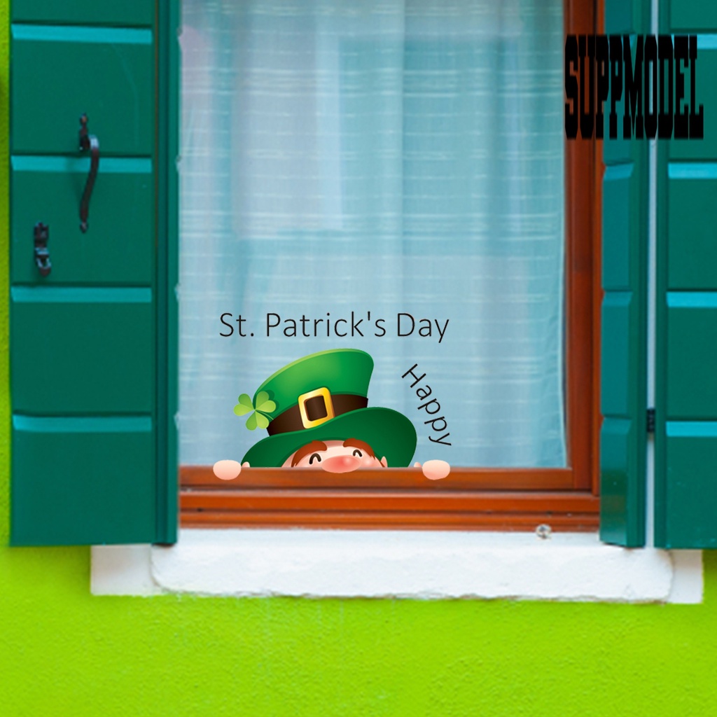 Stiker Jendela Mobil Motif Tulisan Happy St Patricks Day DIY