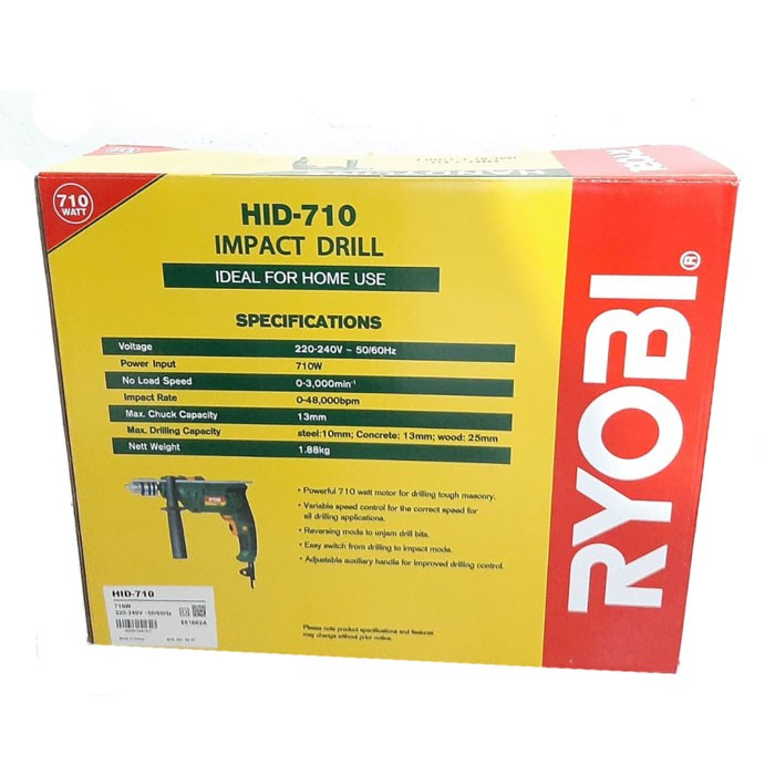 Ryobi HID-710 Impact Drill Bor 13mm 710W