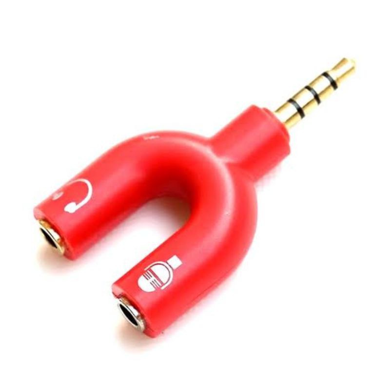 Audio Splitter 2 in 1 U Shape/ Audio Splitter U shape 2 in 1 Mic &amp; audio jack 3.5 mm to Dual Female