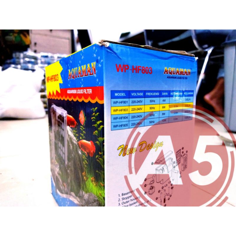 POMPA AQUARIUM HANGING FILTER AQUAMAN WP HF 803