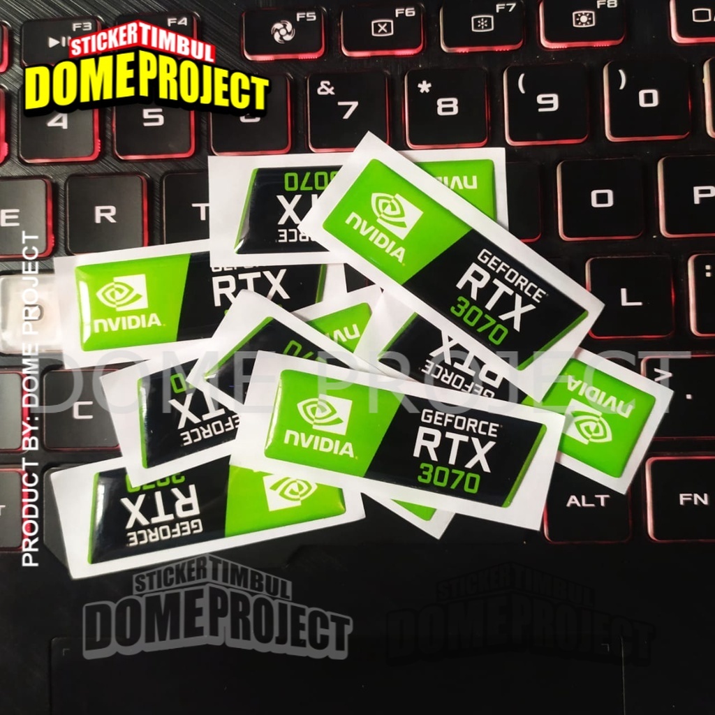 STIKER GEFORCE RTX 3070 STIKER RESIN 3D LENTUR STIKER OUTDOOR