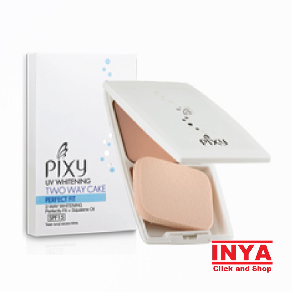 PIXY TWO WAY CAKE PERFECT FIT SET 04 IVORY 12.2gr Dengan Kaca - Bedak - Compact Powder