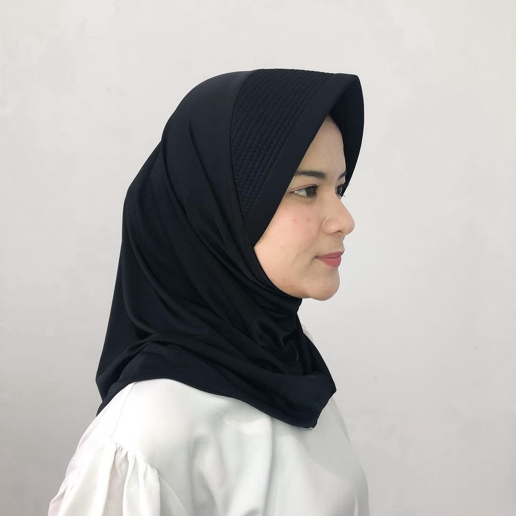 Hijab Sport Linear. Bergo Pendek, Bergo Sekolah