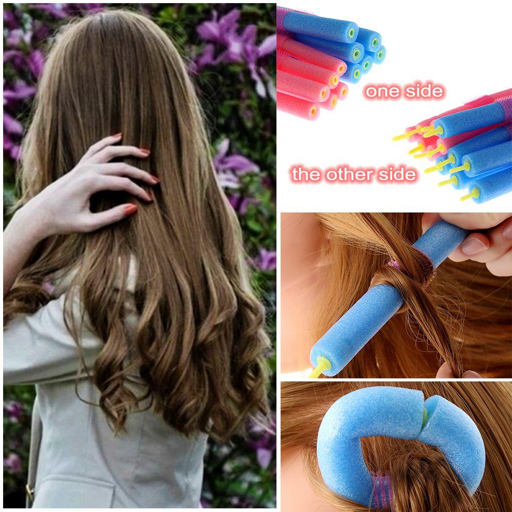 12Pcs/lot Foam Curler Hair Bendy Roller DIY Styling Tools Sponge Salon Hair Curling