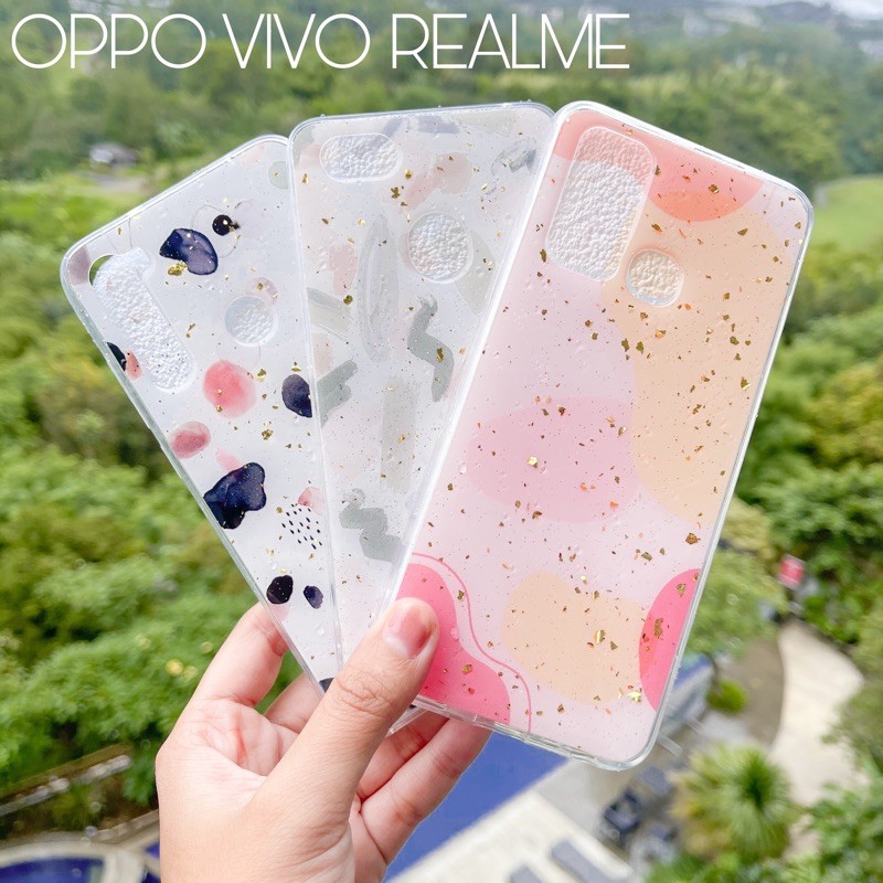 Glitter Gold Foil Bling Soft Case for REALME OPPO RENO 2F 2Z 3 A91A5 A9 A31 2020