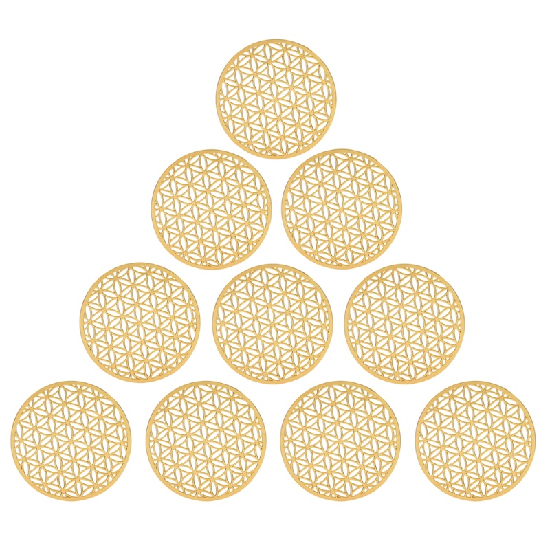 Vivi 10PCS 24K Golden Stiker Anti Radiasi Terhadap EMF Scalar Shield Phone Paster