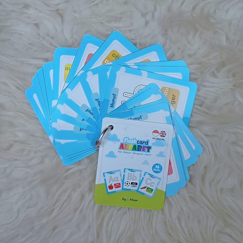 Flash Card Huruf Anak Flash Card Indonesia Inggris Angka Hijaiyah Warna